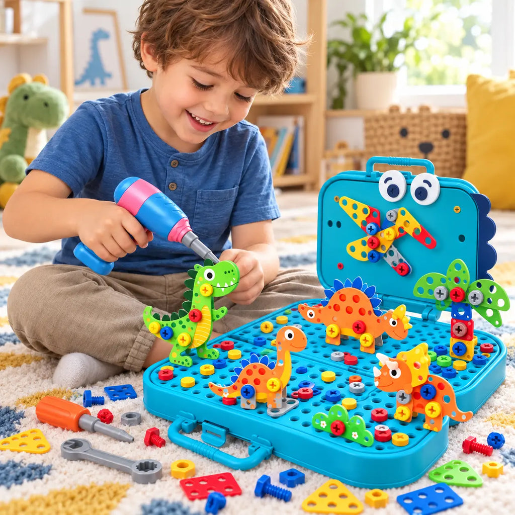 Dinosaur Themed Puzzle Box Set for Kids | 351 Pieces