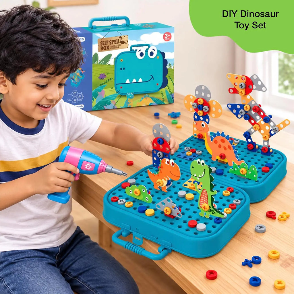 Dinosaur Themed Puzzle Box Set for Kids | 351 Pieces