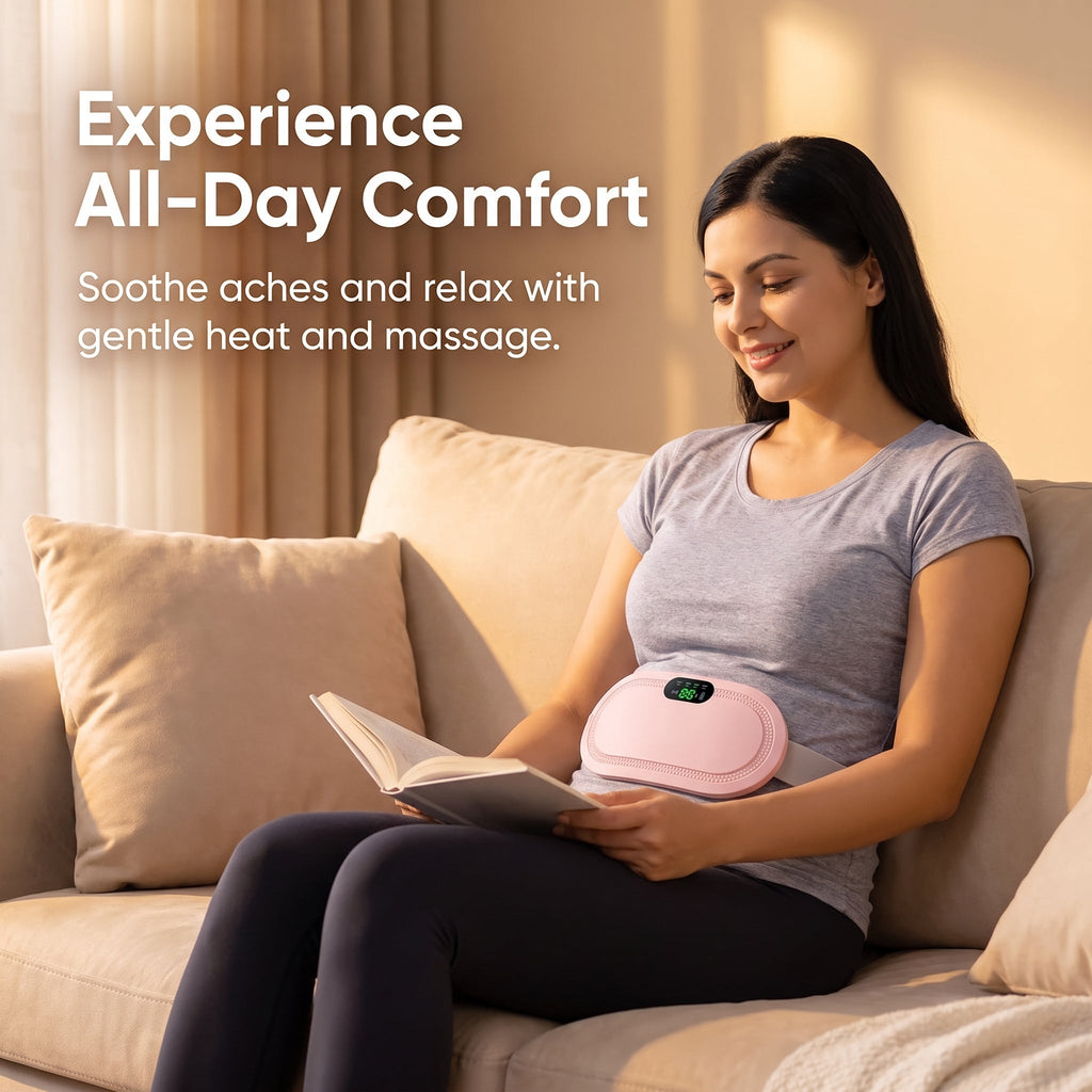 Period Pain Relief Massager – Portable Heat Therapy Device for Menstrual Cramps