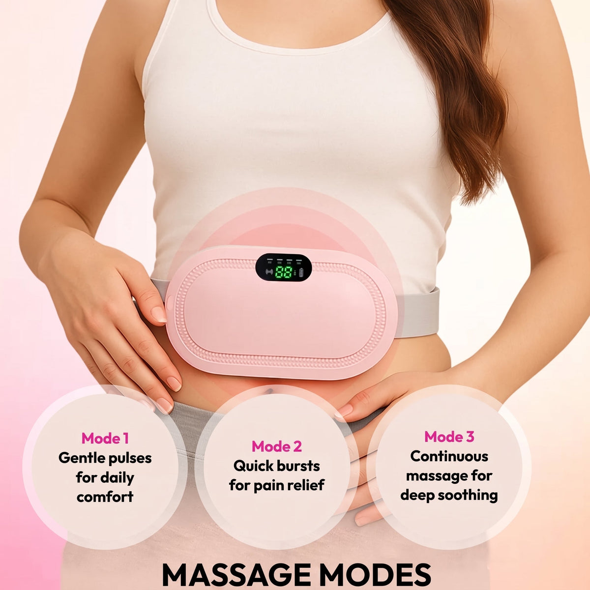 Period Pain Relief Massager – Portable Heat Therapy Device for Menstrual Cramps