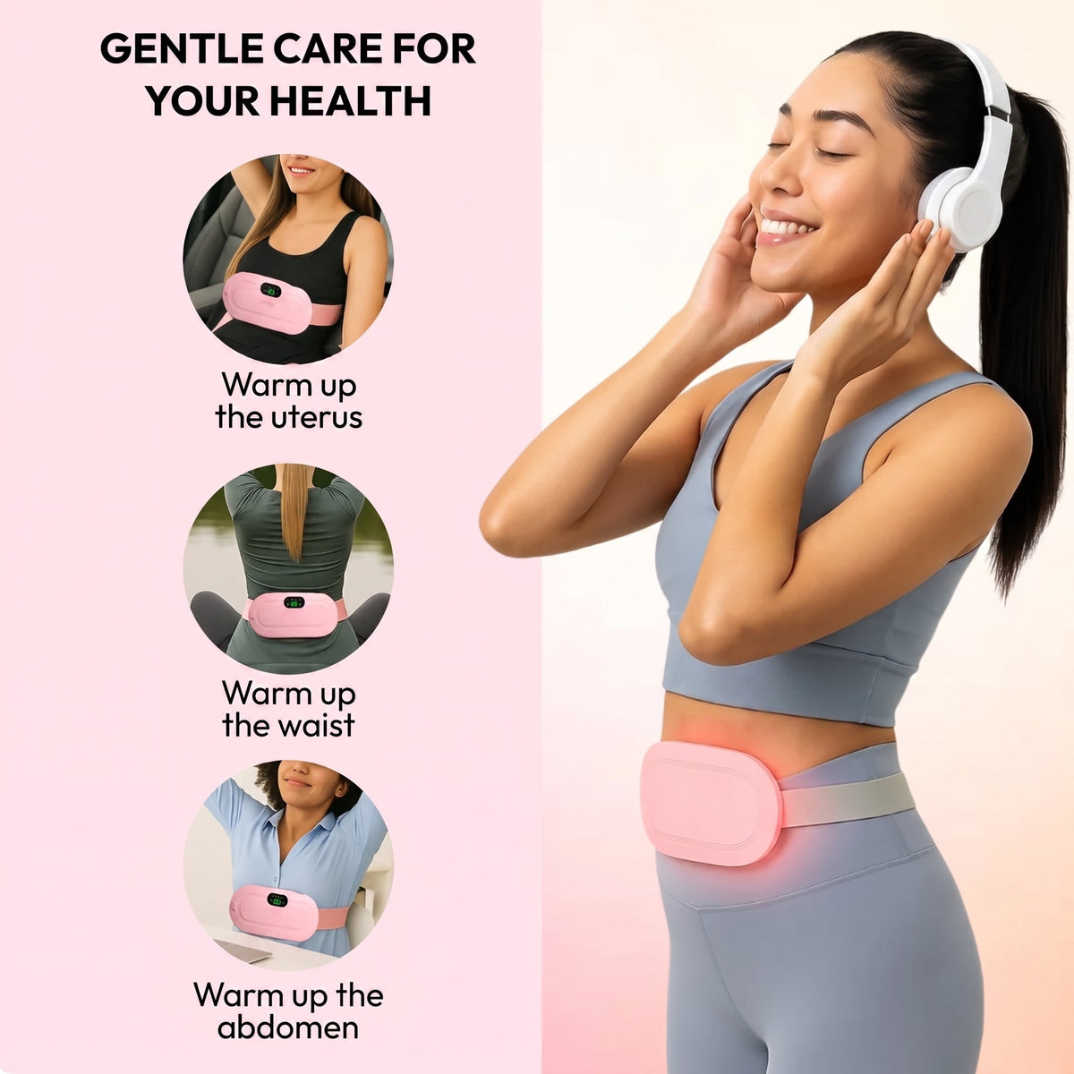 Period Pain Relief Massager – Portable Heat Therapy Device for Menstrual Cramps