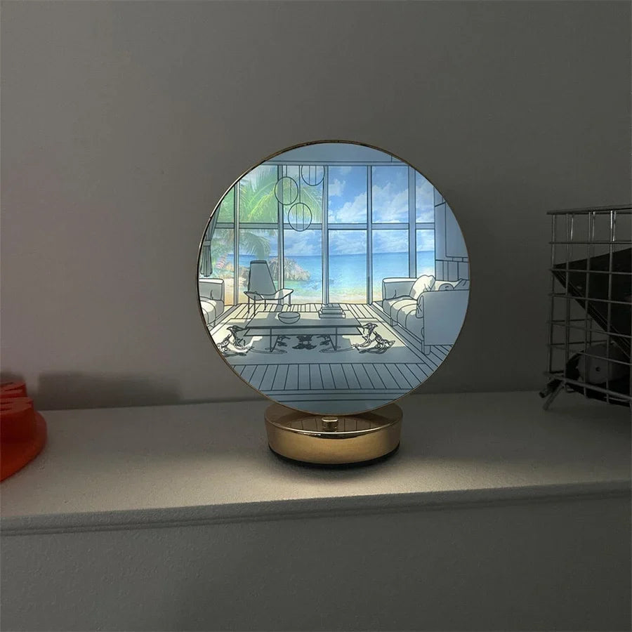 CREATIVE ARTISTIC ORB PAINTING TABLE LAMP